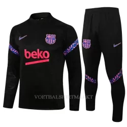 FC Barcelona Trainings Sweatshirt Pak Kind 2022-23 Kwartrits Zwarte FC Barcelona Trainings Sweatshirt Pak Kind 2022-23 Kwartrits Zwarte