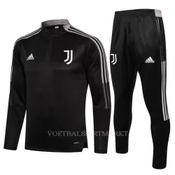Juventus Trainings Sweatshirt Pak Kind 2022-23 Kwartrits Donkergrijze Juventus Trainings Sweatshirt Pak Kind 2022-23 Kwartrits Donkergrijze