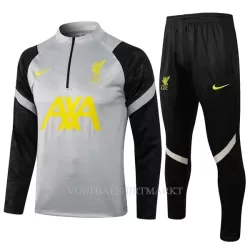 Liverpool Trainings Sweatshirt Pak Kind 2022-23 Kwartrits Lichtgrijze Liverpool Trainings Sweatshirt Pak Kind 2022-23 Kwartrits Lichtgrijze