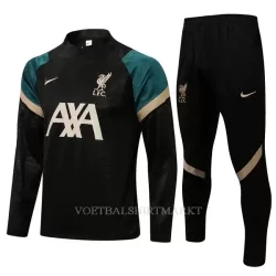 Liverpool Trainings Sweatshirt Pak Kind 2022-23 Kwartrits Zwarte Liverpool Trainings Sweatshirt Pak Kind 2022-23 Kwartrits Zwarte
