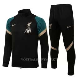 Liverpool Trainingsjack Pak Kind 2022-23 Zwart-Groene Liverpool Trainingsjack Pak Kind 2022-23 Zwart-Groene