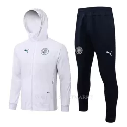 Manchester City Trainingsjacks met Capuchon 2022-23 Witte Manchester City Trainingsjacks met Capuchon 2022-23 Witte
