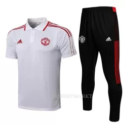 Manchester United Trainingpolo 2022-23 Wit-Rood-Wit Manchester United Trainingpolo 2022-23 Wit-Rood-Wit