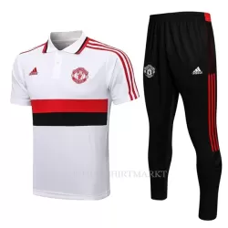 Manchester United Trainingpolo 2022-23 Wit-Zwart-Rood Manchester United Trainingpolo 2022-23 Wit-Zwart-Rood
