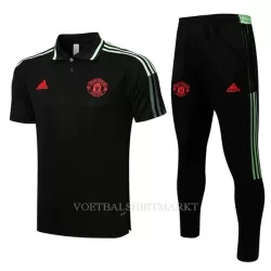 Manchester United Trainingpolo 2022-23 Zwart-Groene Manchester United Trainingpolo 2022-23 Zwart-Groene