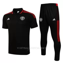 Manchester United Trainingpolo 2022-23 Zwart-Rood-Zwart Manchester United Trainingpolo 2022-23 Zwart-Rood-Zwart