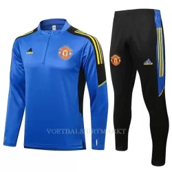 Manchester United Trainings Sweatshirt Pak Kind 2022-23 Kwartrits Blauwe Manchester United Trainings Sweatshirt Pak Kind 2022-23 Kwartrits Blauwe