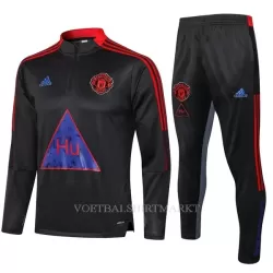 Manchester United Trainings Sweatshirt Pak Kind 2022-23 Kwartrits Donkergrijze Manchester United Trainings Sweatshirt Pak Kind 2022-23 Kwartrits Donkergrijze