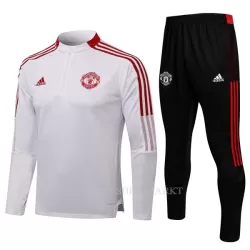 Manchester United Trainings Sweatshirt Pak Kind 2022-23 Kwartrits Witte Manchester United Trainings Sweatshirt Pak Kind 2022-23 Kwartrits Witte