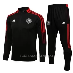 Manchester United Trainings Sweatshirt Pak Kind 2022-23 Kwartrits Zwart-Rode Manchester United Trainings Sweatshirt Pak Kind 2022-23 Kwartrits Zwart-Rode