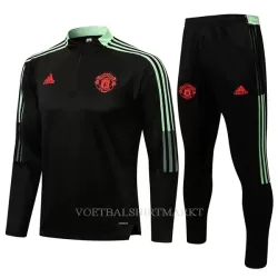 Manchester United Trainings Sweatshirt Pak Kind 2022-23 Kwartrits Zwarte Manchester United Trainings Sweatshirt Pak Kind 2022-23 Kwartrits Zwarte