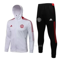 Manchester United Trainingsjacks met Capuchon 2022-23 Wit-Rode Manchester United Trainingsjacks met Capuchon 2022-23 Wit-Rode