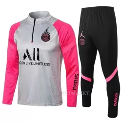 Paris Saint-Germain Trainings Sweatshirt Pak Kind 2022-23 Kwartrits Lichtgrijs-Roze Paris Saint-Germain Trainings Sweatshirt Pak Kind 2022-23 Kwartrits Lichtgrijs-Roze