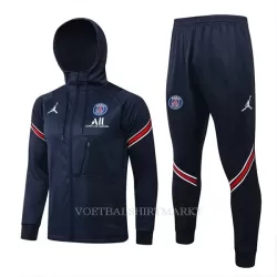 Paris Saint-Germain Trainingsjacks met Capuchon 2022-23 Blauwe Paris Saint-Germain Trainingsjacks met Capuchon 2022-23 Blauwe