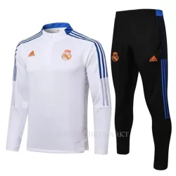 Real Madrid Trainings Sweatshirt Pak 2022-23 Kwartrits Wit-Blauwe Real Madrid Trainings Sweatshirt Pak 2022-23 Kwartrits Wit-Blauwe