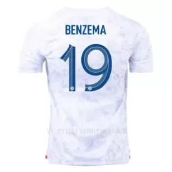 Frankrijk Benzema 19 Shirt Heren Uit WK 2022 Frankrijk Benzema 19 Shirt Heren Uit WK 2022
