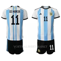 Argentinië Angel Di Maria 11 Tenue Kind Thuis WK 2022 Argentinië Angel Di Maria 11 Tenue Kind Thuis WK 2022