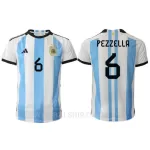 Argentinië German Pezzella 6 Shirt Heren Thuis WK 2022