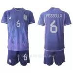 Argentinië German Pezzella 6 Tenue Kind Uit WK 2022