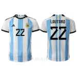 Argentinië Lautaro Martinez 22 Shirt Heren Thuis WK 2022