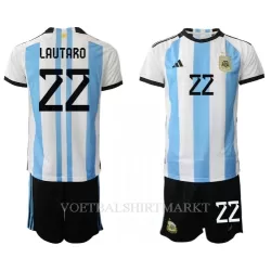 Argentinië Lautaro Martinez 22 Tenue Kind Thuis WK 2022 Argentinië Lautaro Martinez 22 Tenue Kind Thuis WK 2022