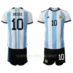 Argentinië Lionel Messi 10 Tenue Kind Thuis WK 2022
