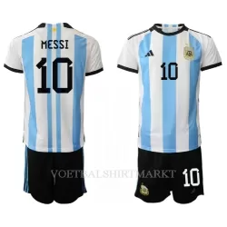 Argentinië Lionel Messi 10 Tenue Kind Thuis WK 2022