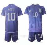 Argentinië Lionel Messi 10 Tenue Kind Uit WK 2022