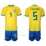 Brazilië Casemiro 5 Tenue Kind Thuis WK 2022