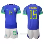 Brazilië Fabinho 15 Tenue Kind Uit WK 2022