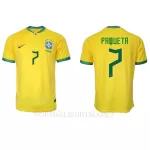 Brazilië Lucas Paqueta 7 Shirt Heren Thuis WK 2022
