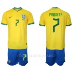 Brazilië Lucas Paqueta 7 Tenue Kind Thuis WK 2022