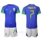 Brazilië Lucas Paqueta 7 Tenue Kind Uit WK 2022