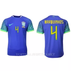 Brazilië Marquinhos 4 Shirt Heren Uit WK 2022