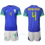 Brazilië Marquinhos 4 Tenue Kind Uit WK 2022
