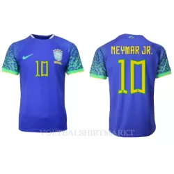 Brazilië Neymar Jr 10 Shirt Heren Uit WK 2022 Brazilië Neymar Jr 10 Shirt Heren Uit WK 2022