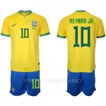 Brazilië Neymar Jr 10 Tenue Kind Thuis WK 2022