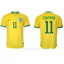 Brazilië Philippe Coutinho 11 Shirt Heren Thuis WK 2022