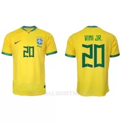 Brazilië Vini JR 20 Shirt Heren Thuis WK 2022 Brazilië Vini JR 20 Shirt Heren Thuis WK 2022