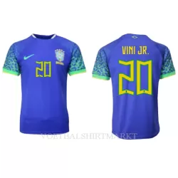 Brazilië Vini JR 20 Shirt Heren Uit WK 2022 Brazilië Vini JR 20 Shirt Heren Uit WK 2022