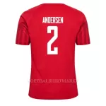 Denemarken Joachim Andersen 2 Shirt Heren Thuis WK 2022