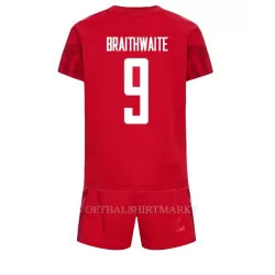 Denemarken Martin Braithwaite 9 Tenue Kind Thuis WK 2022 Denemarken Martin Braithwaite 9 Tenue Kind Thuis WK 2022