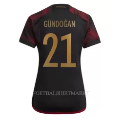 Duitsland Ilkay Gündogan 21 Shirt Dames Uit WK 2022