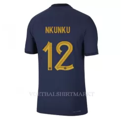 Frankrijk Christopher Nkunku 12 Shirt Heren Thuis WK 2022 Frankrijk Christopher Nkunku 12 Shirt Heren Thuis WK 2022