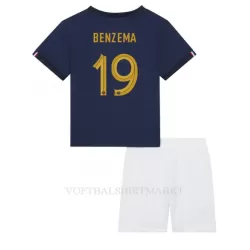Frankrijk Karim Benzema 19 Tenue Kind Thuis WK 2022 Frankrijk Karim Benzema 19 Tenue Kind Thuis WK 2022