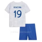 Frankrijk Karim Benzema 19 Tenue Kind Uit WK 2022