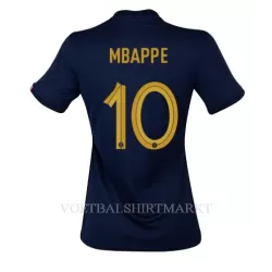 Frankrijk Kylian Mbappé 10 Shirt Dames Thuis WK 2022 Frankrijk Kylian Mbappé 10 Shirt Dames Thuis WK 2022