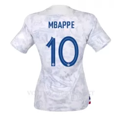 Frankrijk Kylian Mbappé 10 Shirt Dames Uit WK 2022 Frankrijk Kylian Mbappé 10 Shirt Dames Uit WK 2022