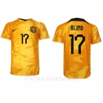 Nederland Daley Blind 17 Shirt Heren Thuis WK 2022
