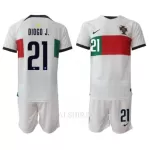 Portugal Diogo Jota 21 Tenue Kind Uit WK 2022